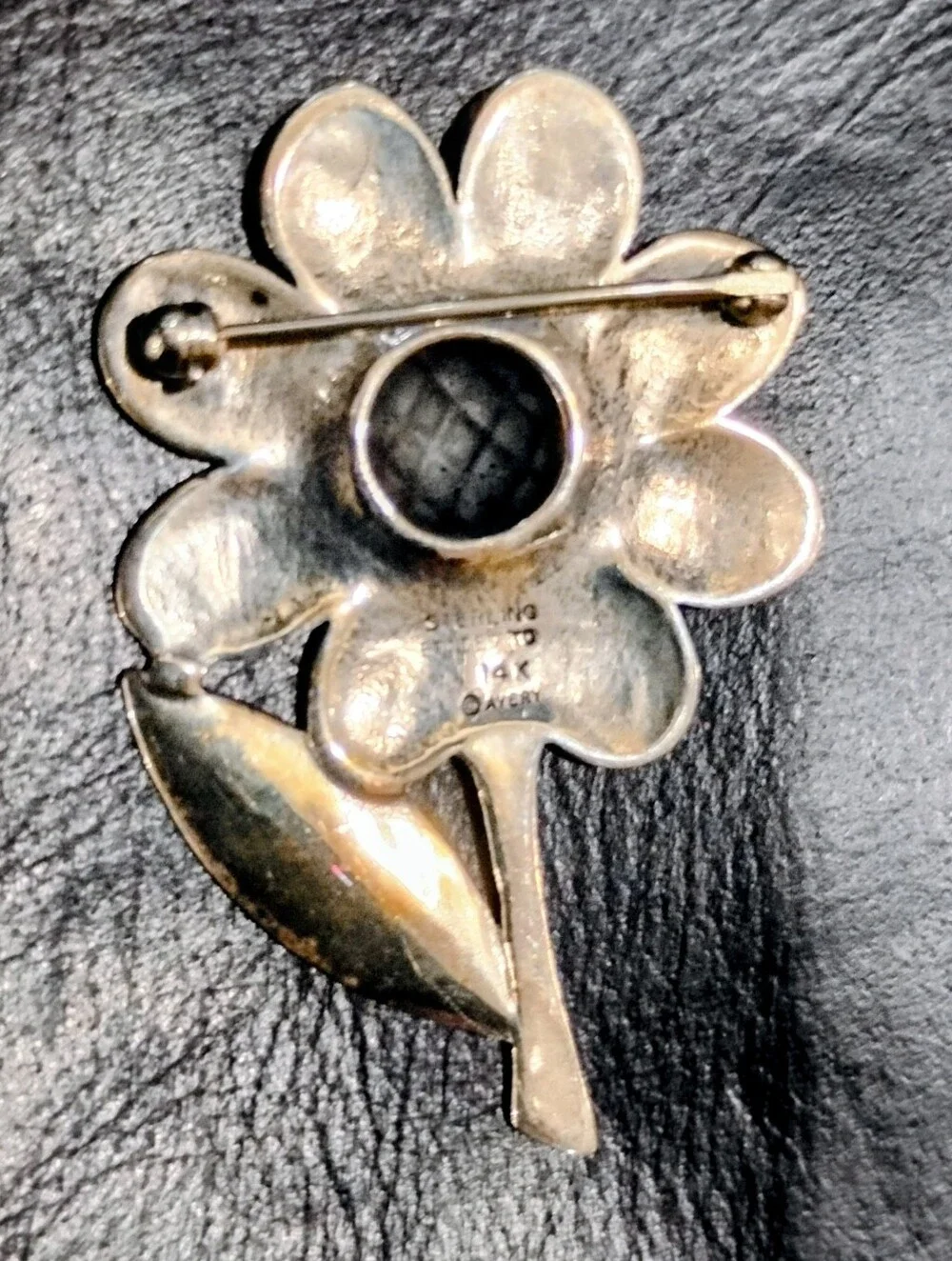 RETIRED JAMES AVERY TWO TONE DAISY BROOCH